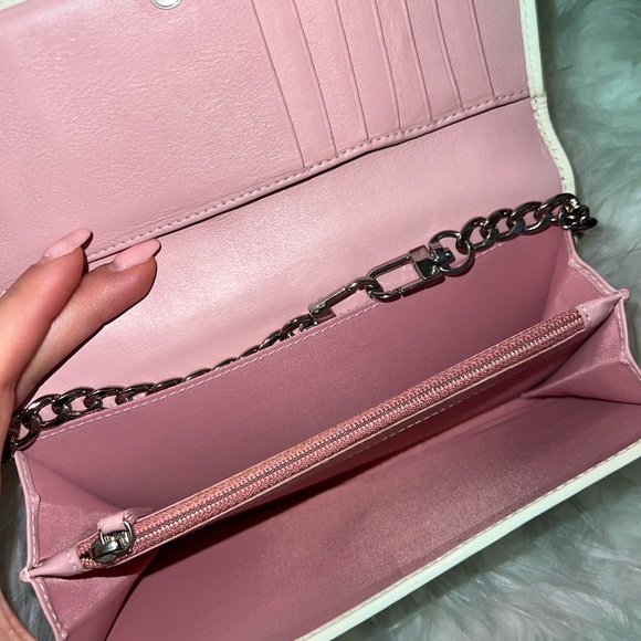 Authentic Dior Pink Trotter Wallet on chain - Picture 7 of 9